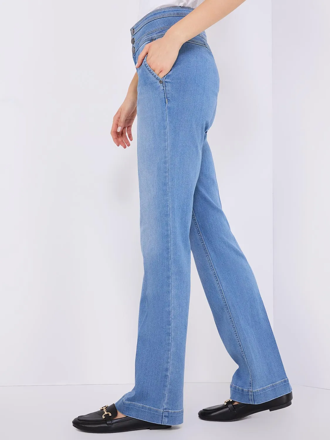 3-Button Waist Jeans