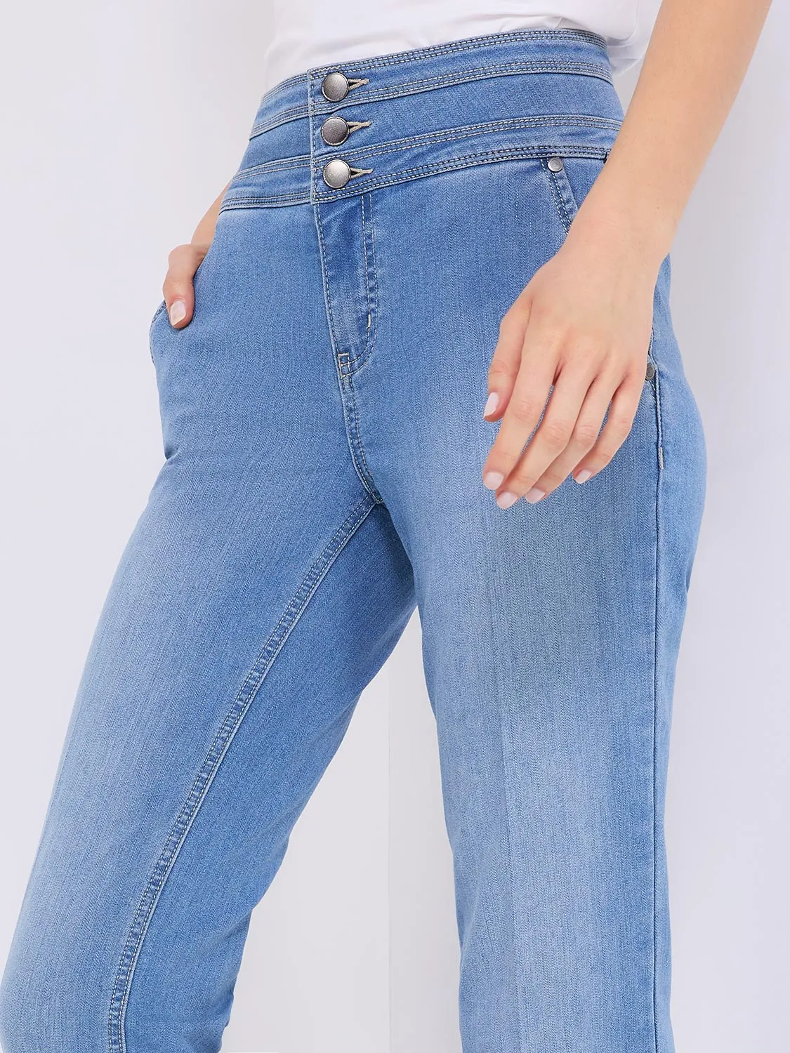 3-Button Waist Jeans