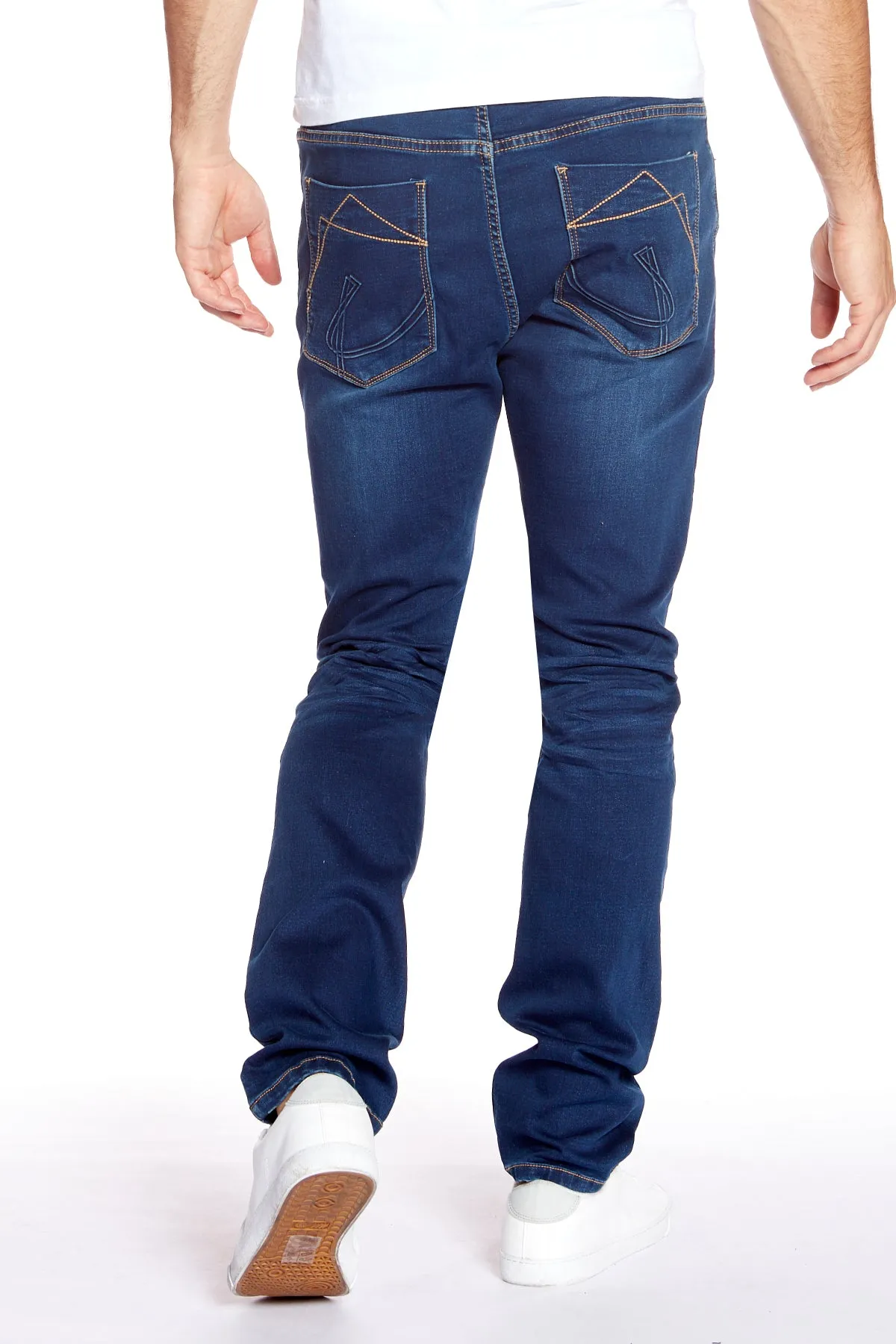 5 Pocket Straight Fit Jeans - Dark Blue Wash