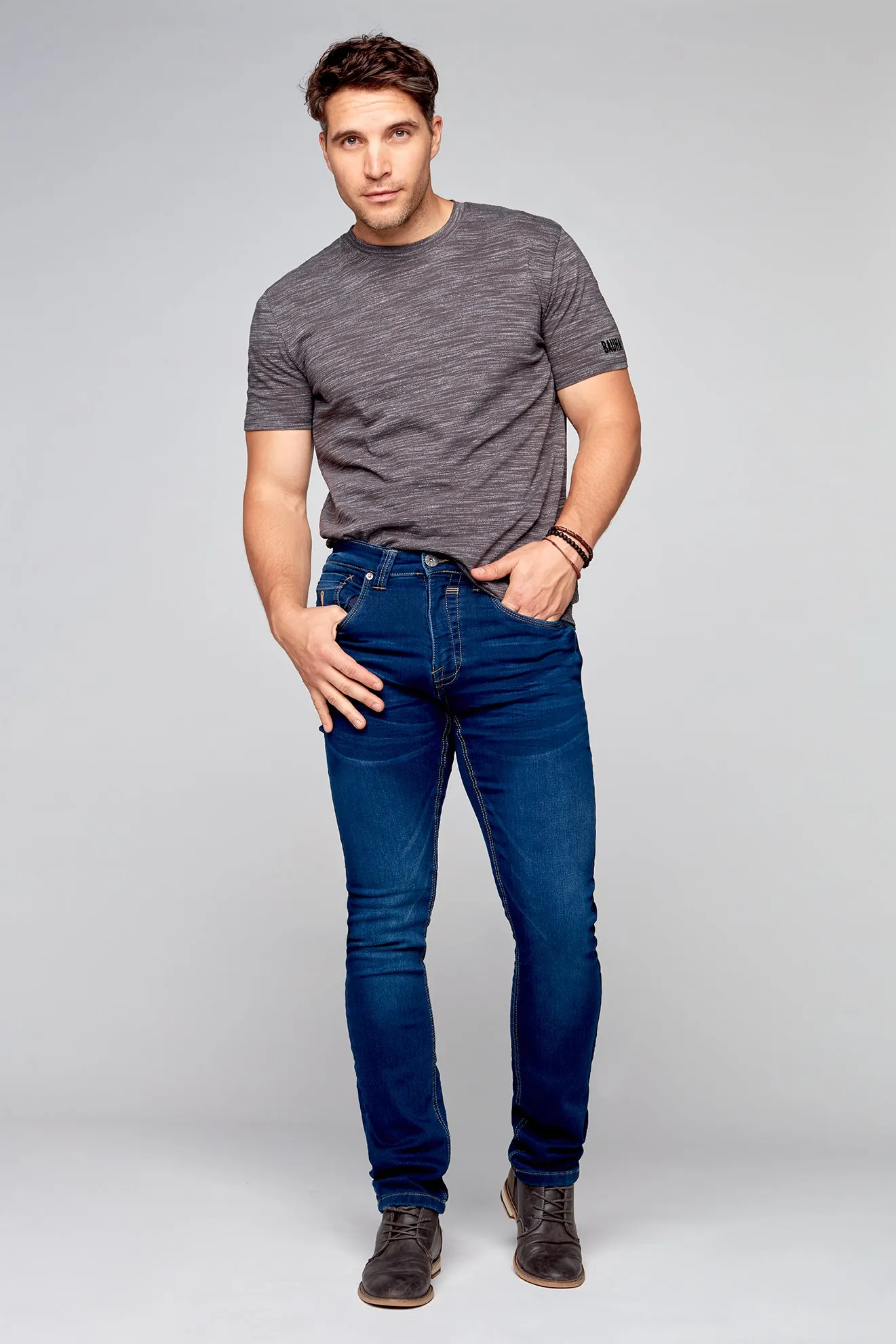 5 Pocket Straight Fit Jeans - Dark Blue Wash