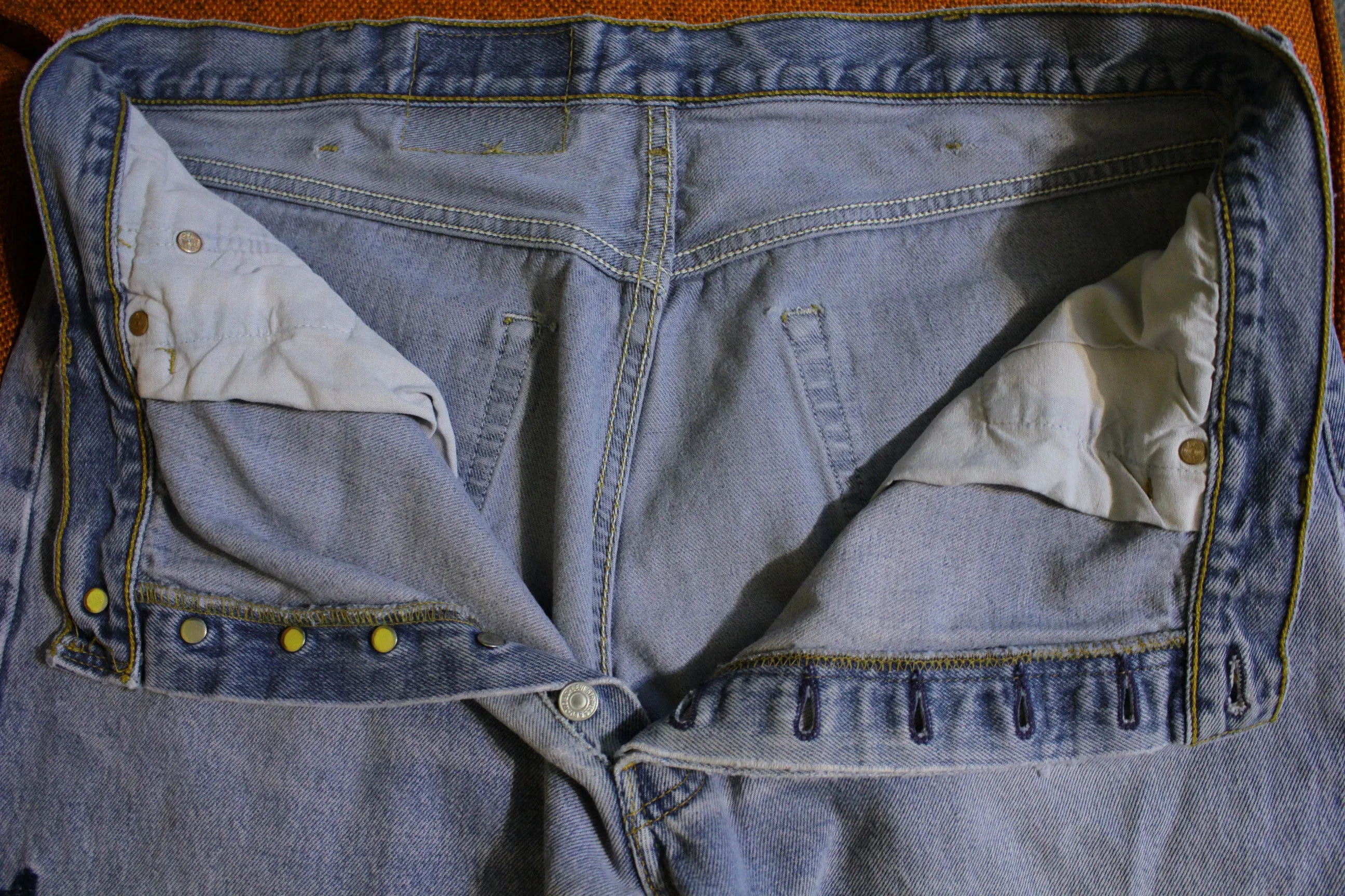 90s Levis 501 Button Fly Jeans Lot Of 2 Vintage Grunge Punk USA Made 501xx 36 x 29