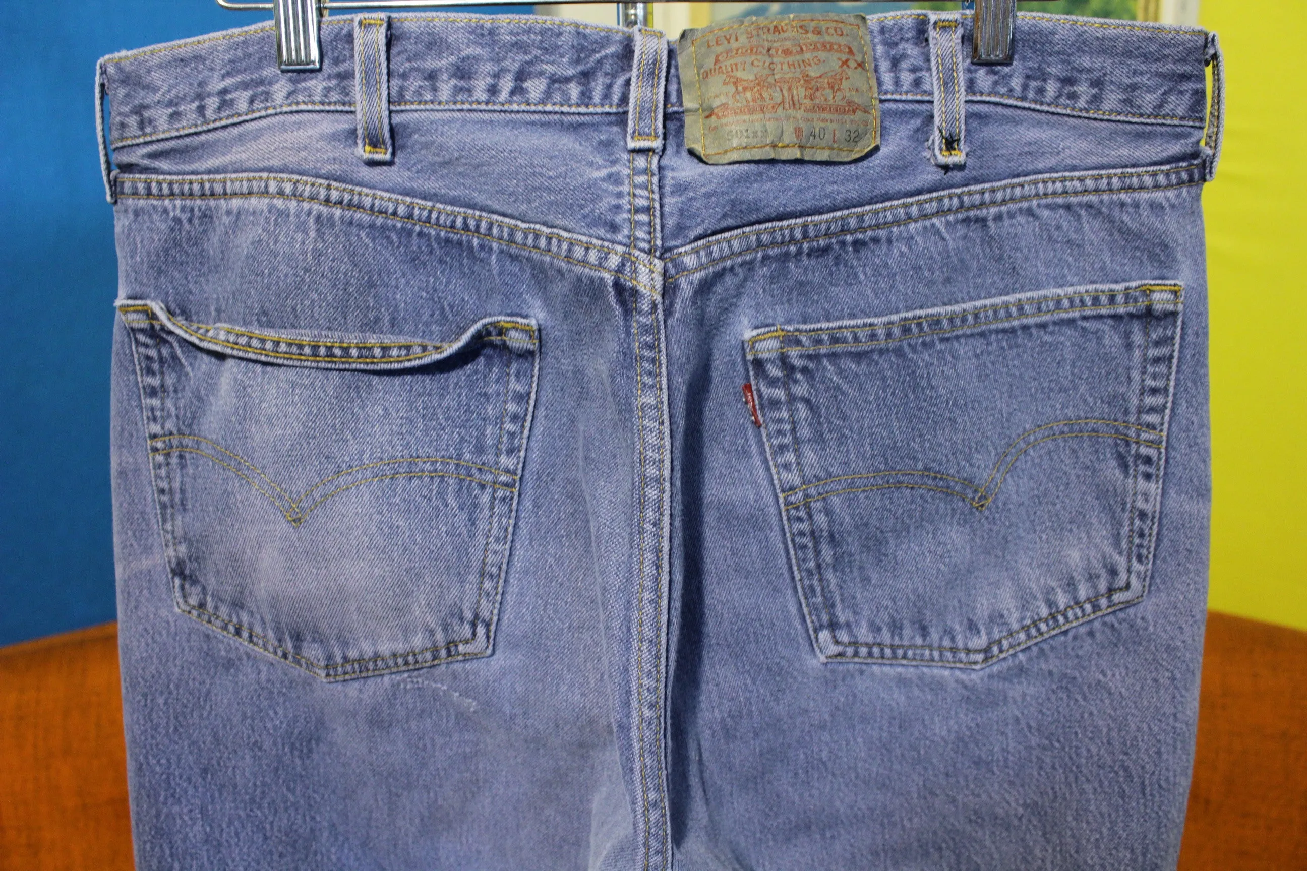 90s Levis 501 Button Fly Jeans Lot Of 2 Vintage Grunge Punk USA Made 501xx 36 x 29