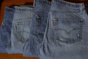 90s Levis 501 Button Fly Jeans Lot Of 4 Vintage Grunge Punk USA Made 501xx 36x31