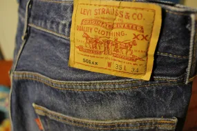 90s Levis 501 Button Fly Jeans. Vintage, Made in USA 501xx Waist 34