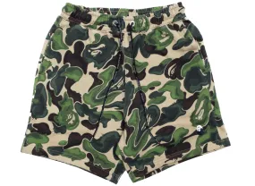 A Bathing Ape Art Camo Sweatshorts in Green