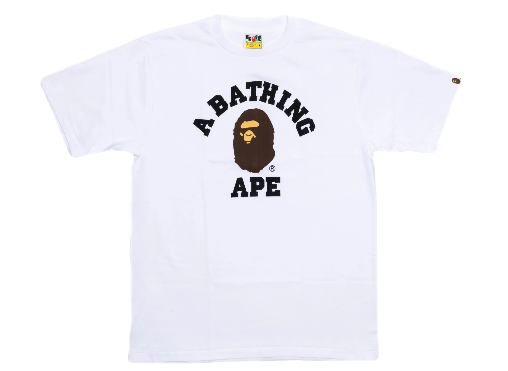 A Bathing Ape College Tee in White