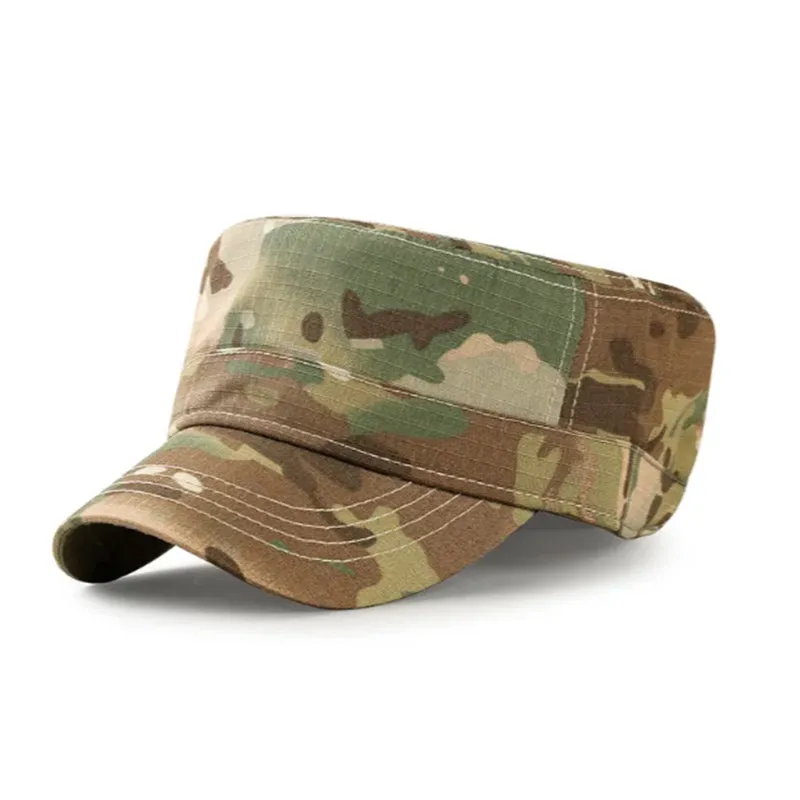 Adjustable Classic Camouflage Cotton Flat Top Cadet Patrol Army Military Hat