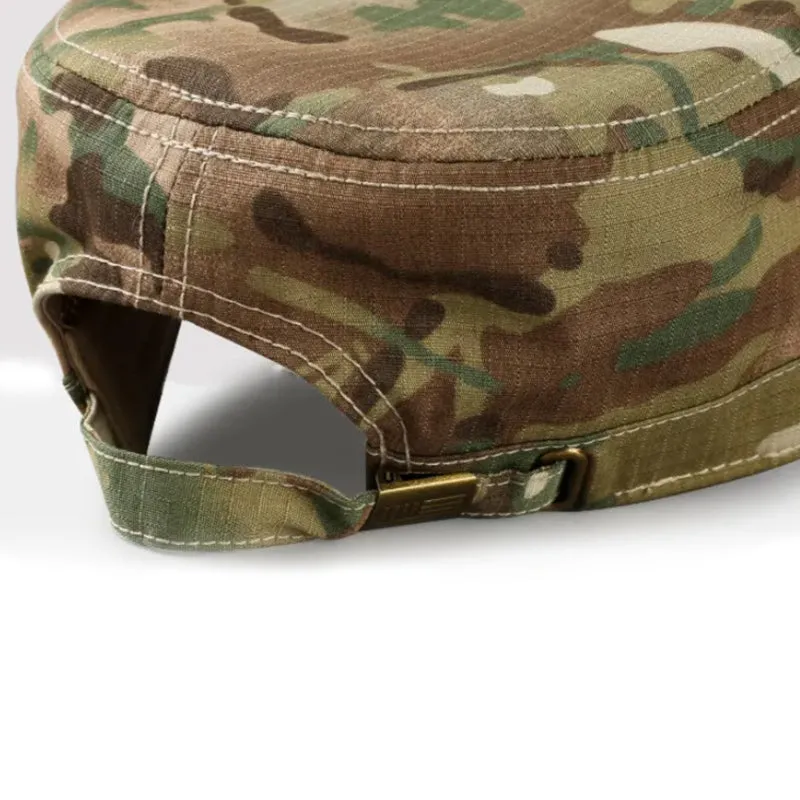 Adjustable Classic Camouflage Cotton Flat Top Cadet Patrol Army Military Hat