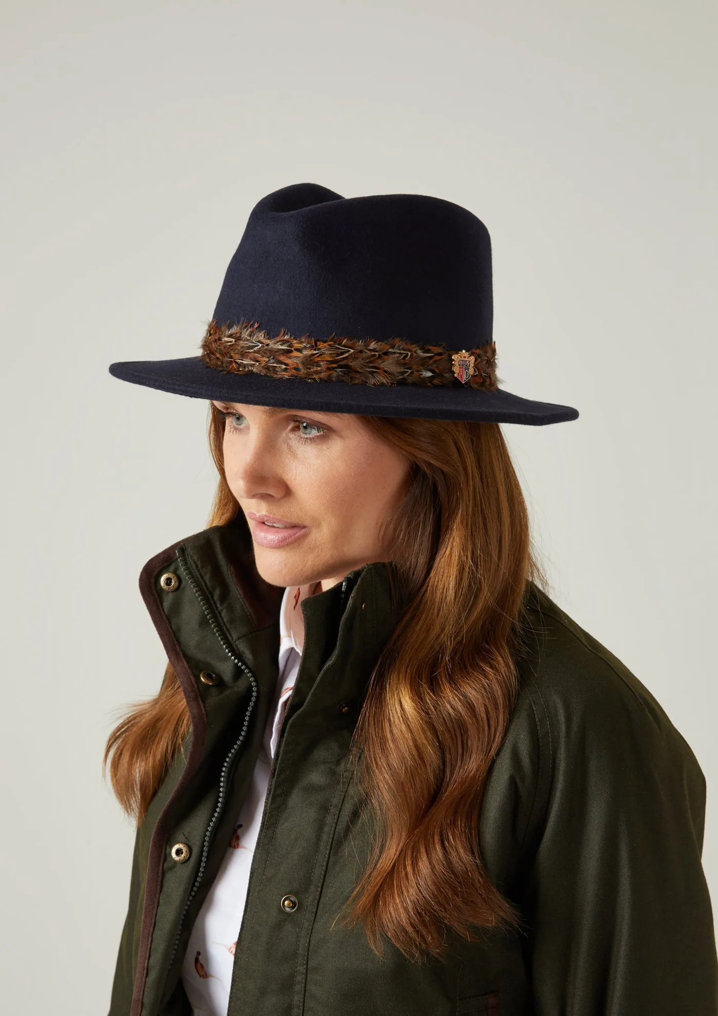 Alan Paine Richmond Unisex Felt Feather Wrap Hat