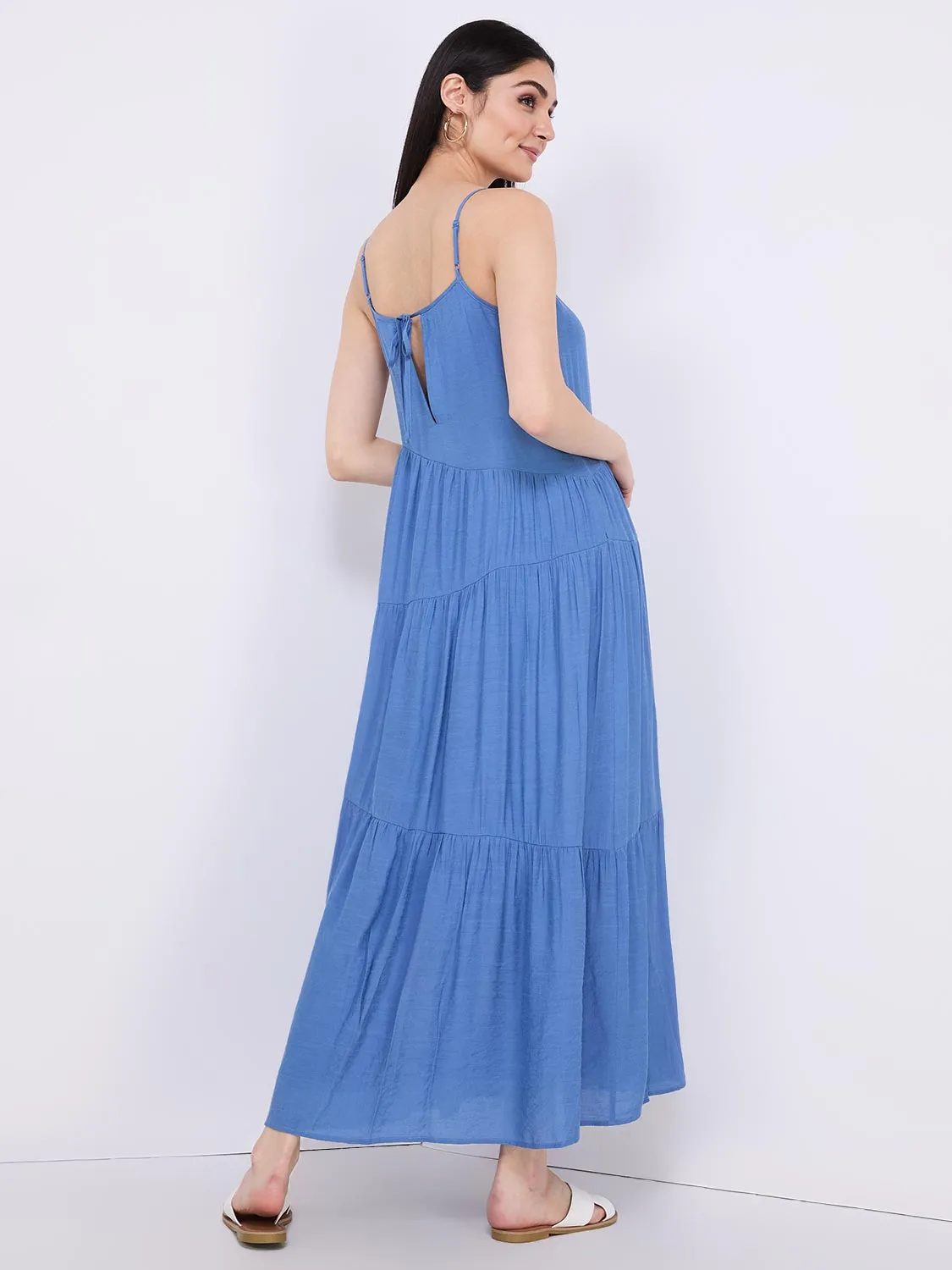 Asymmetrical Tiered Maxi Dress