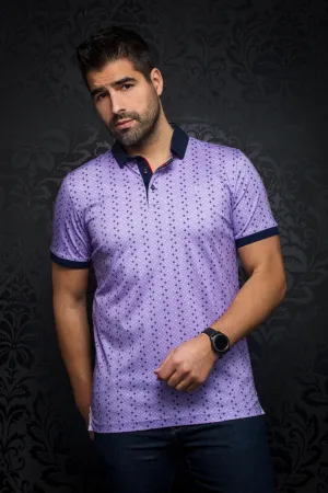 Au Noir Stretch Short-Sleeve Polos | Battista Lavender