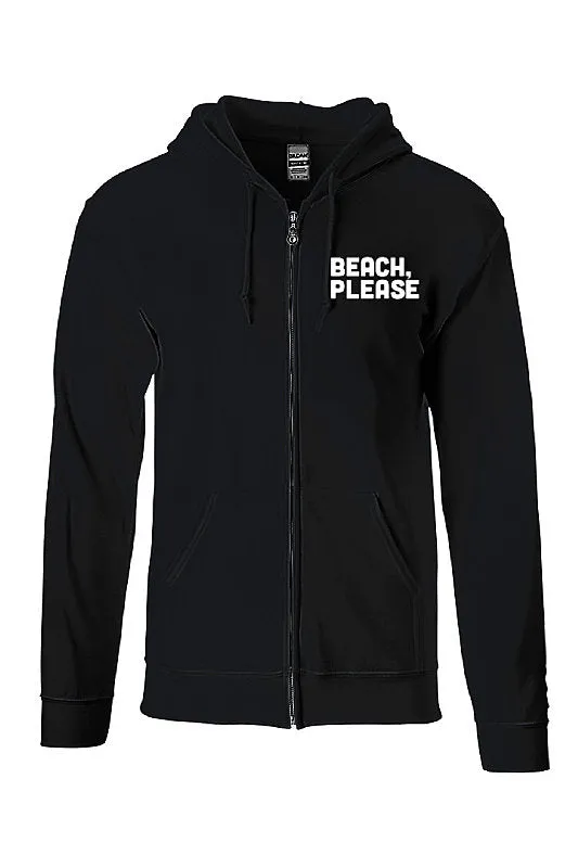 Beach Please Full Zip Heavyweight Hoodie