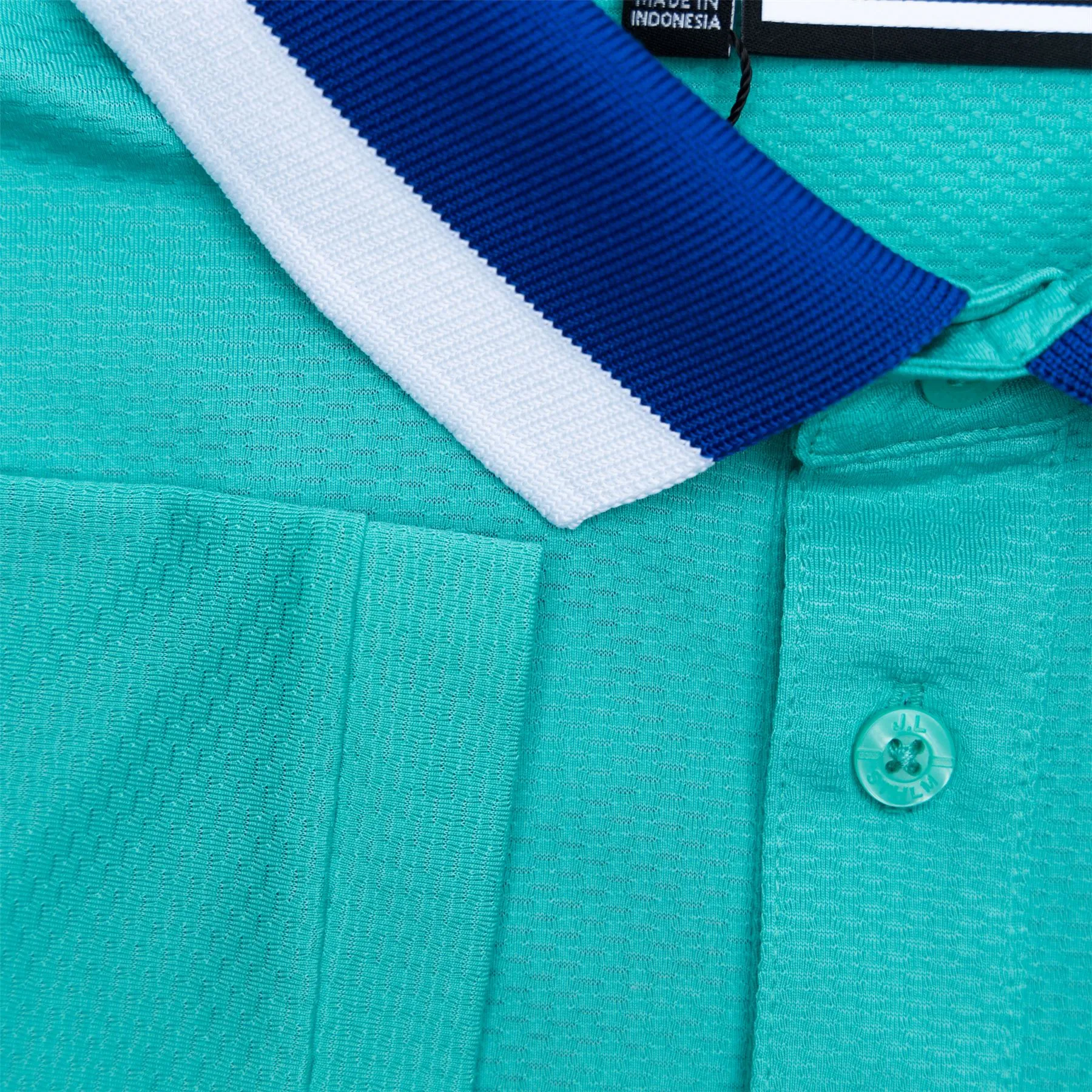 Benji Regular Tech Mesh Polo Bright Aqua - SU23