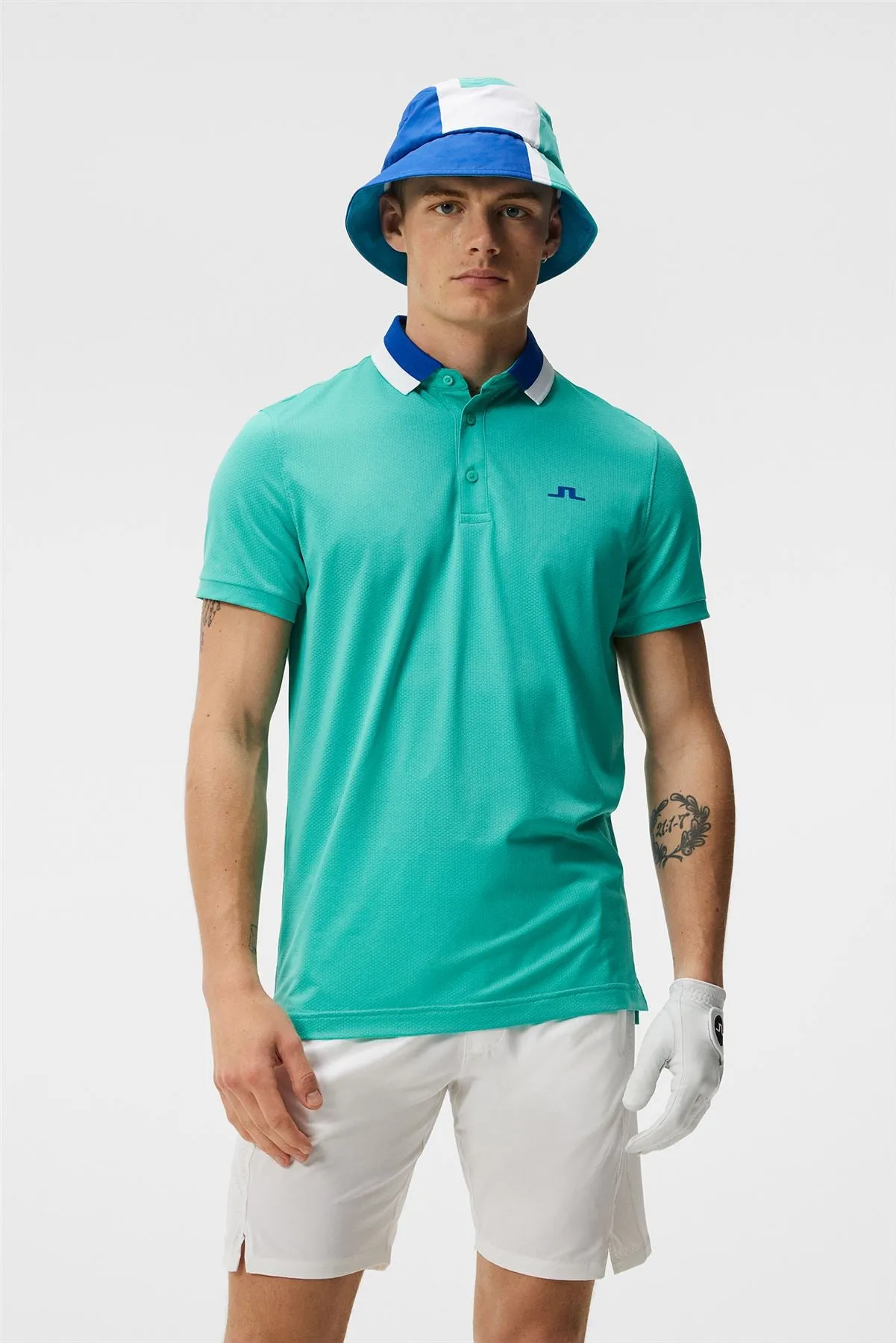 Benji Regular Tech Mesh Polo Bright Aqua - SU23