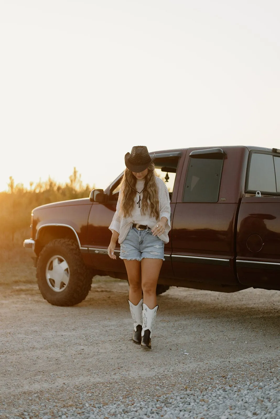 Black Braided Straw Cowgirl Hat