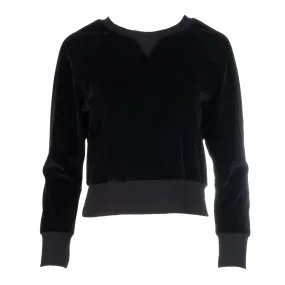 Black Velour Raglan Sweatshirt