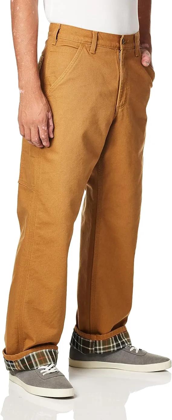 Carhartt Men's Loose Fit Washed Duck Flannel-Lined Utility Work Pant