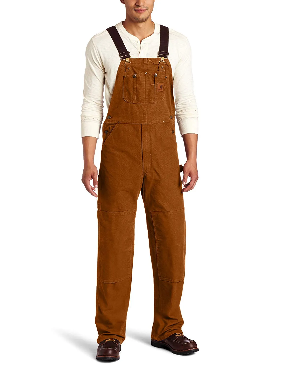 Carhartt Men's Sandstone Bib Overall/Unlined R06