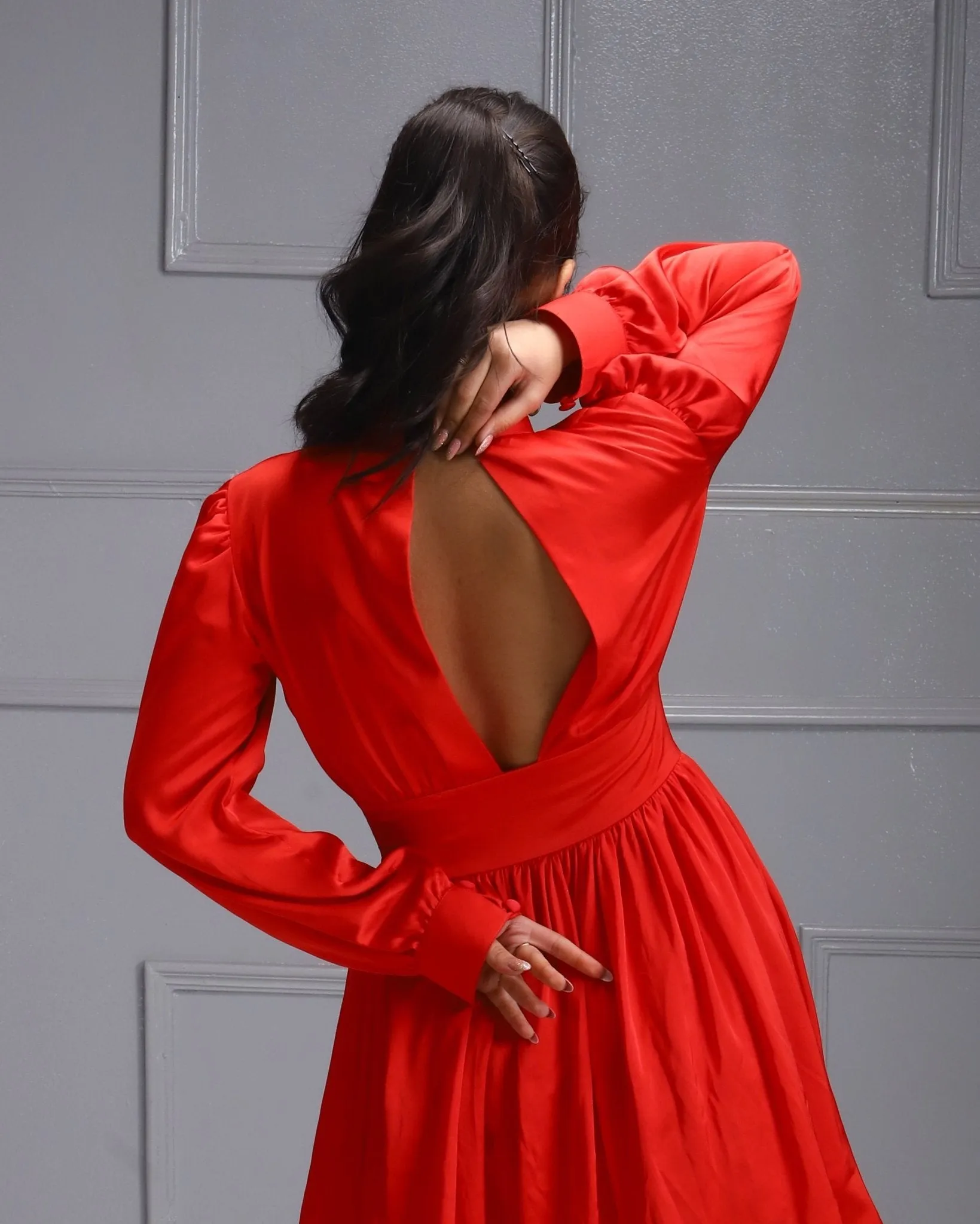 Chiffon Ruffle Dress