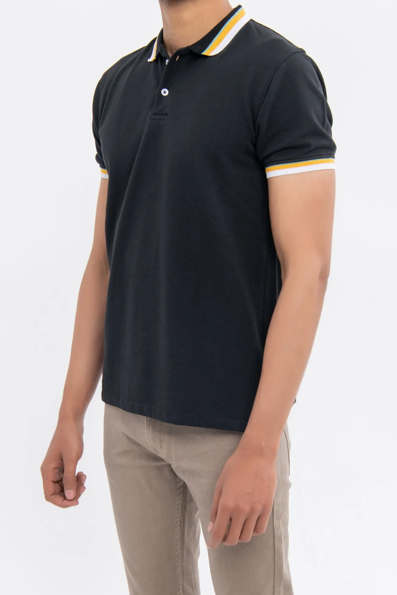 CONTRAST SHORT SLEEVE POLO SHIRT