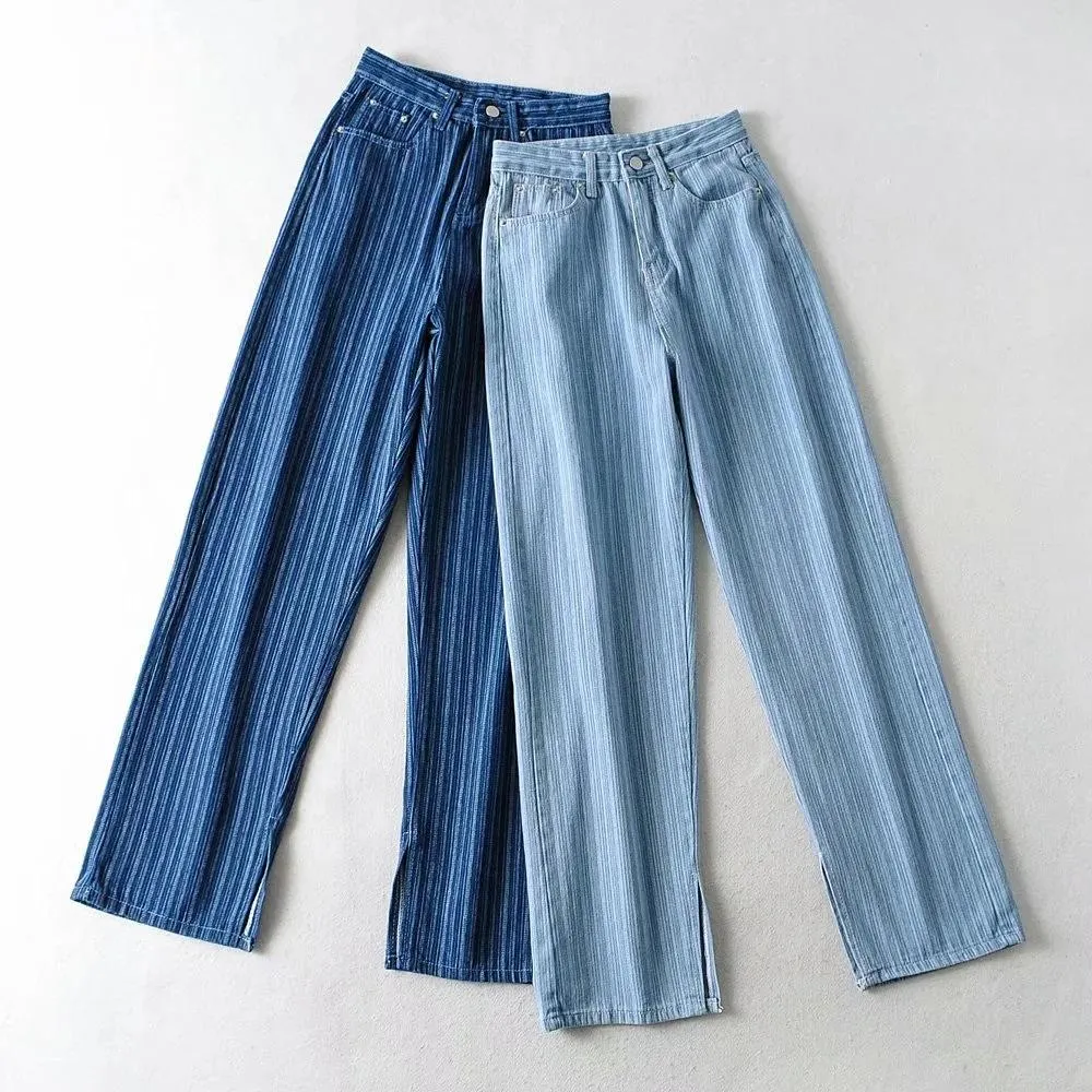 Denim Flare Pants Indie Aesthetic Long Baggy Trousers Women Harajuku