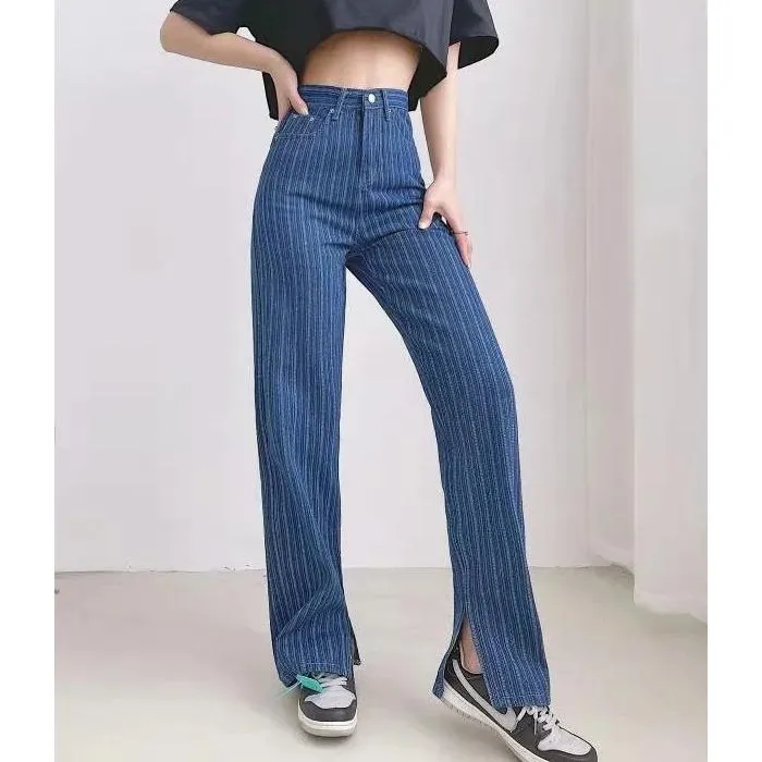 Denim Flare Pants Indie Aesthetic Long Baggy Trousers Women Harajuku