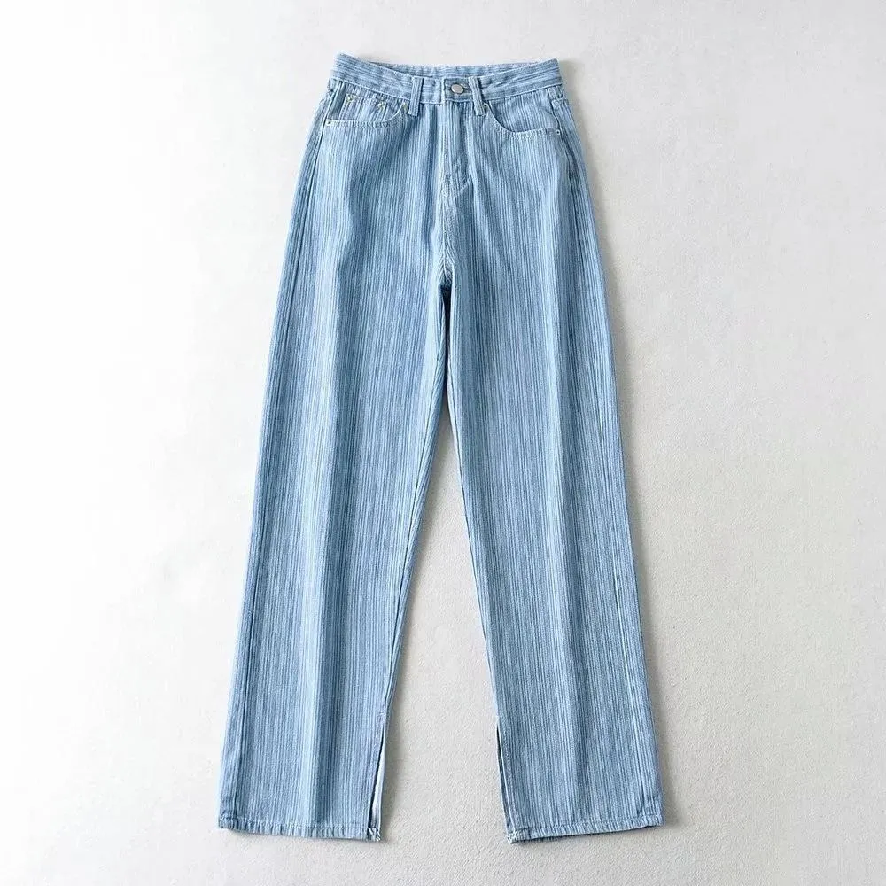 Denim Flare Pants Indie Aesthetic Long Baggy Trousers Women Harajuku