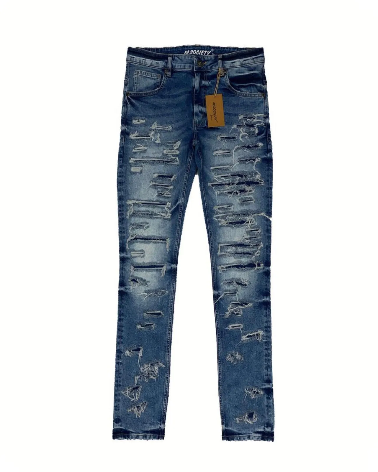 Destroyed & Repaired Denim Jean