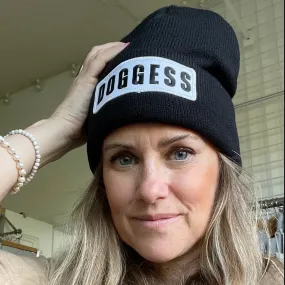 Doggess Toque | wht w/ blk