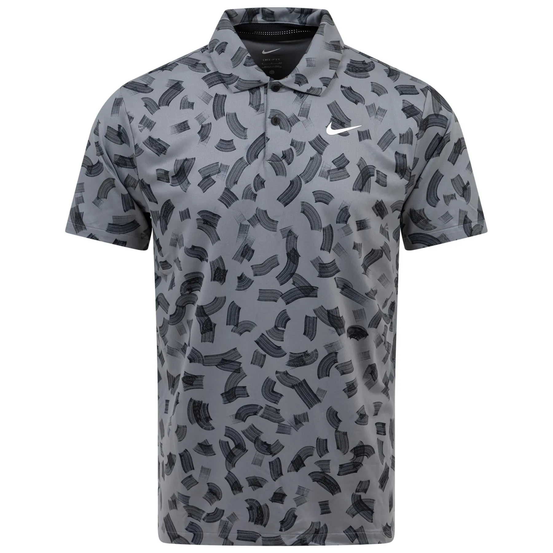 Dri-FIT Tour Micro Print Polo Smoke Grey - SU24