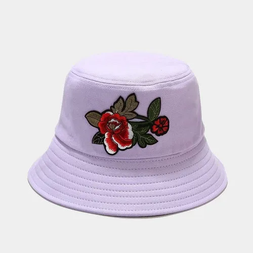 Fashion Cotton Embroidery Bucket Hat