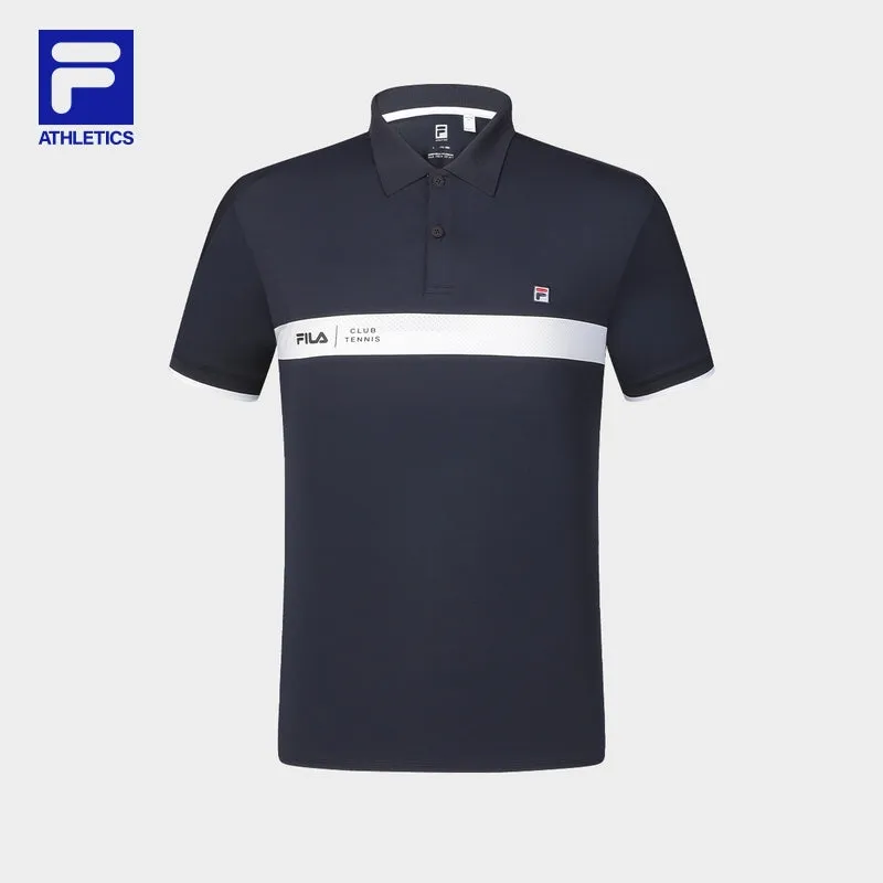 FILA CORE ATHLETICS TENNIS Men Short Sleeve Polo (Navy / White)