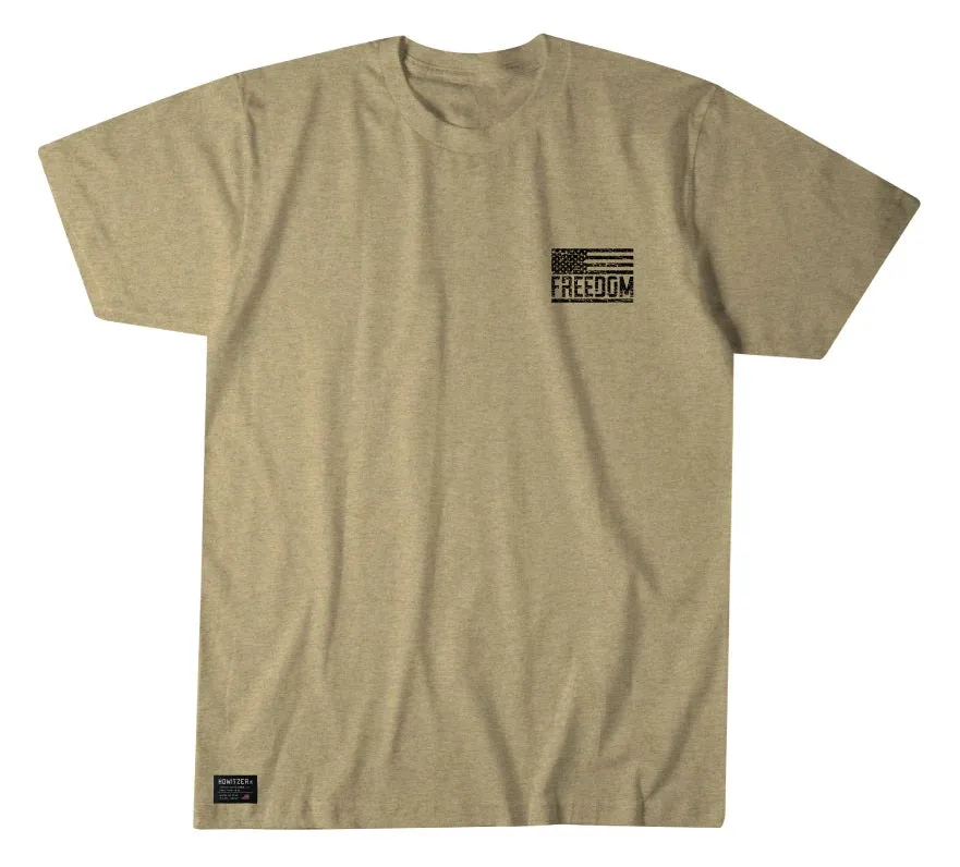 'Howitzer' Men's Free Short Sleeve Tee - Khaki Heather