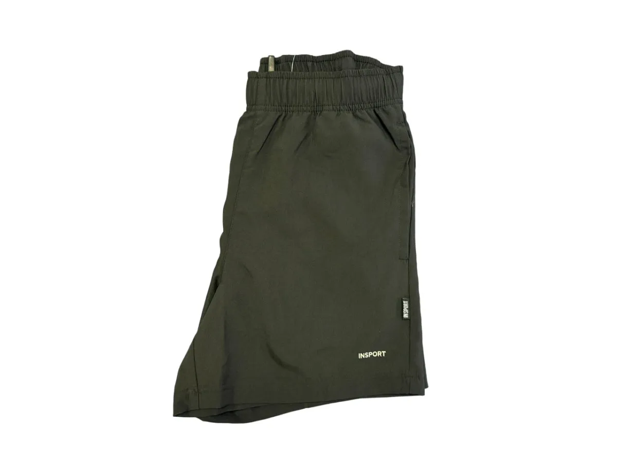 INSPORT MEN'S ACTIVE BLACK SHORTS