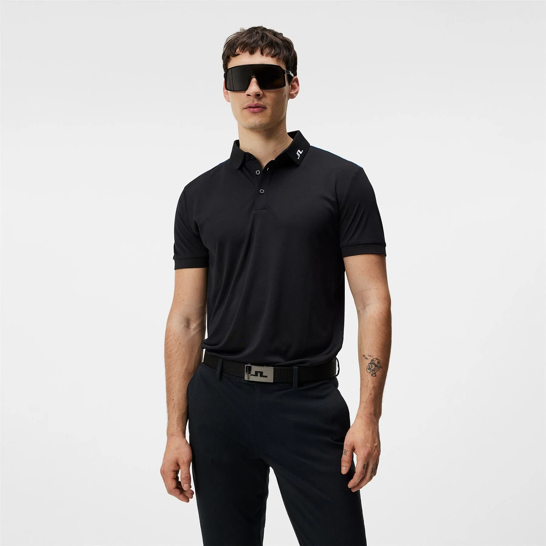 Jeff Regular Fit TX Jersey Tour Polo Black - SS24