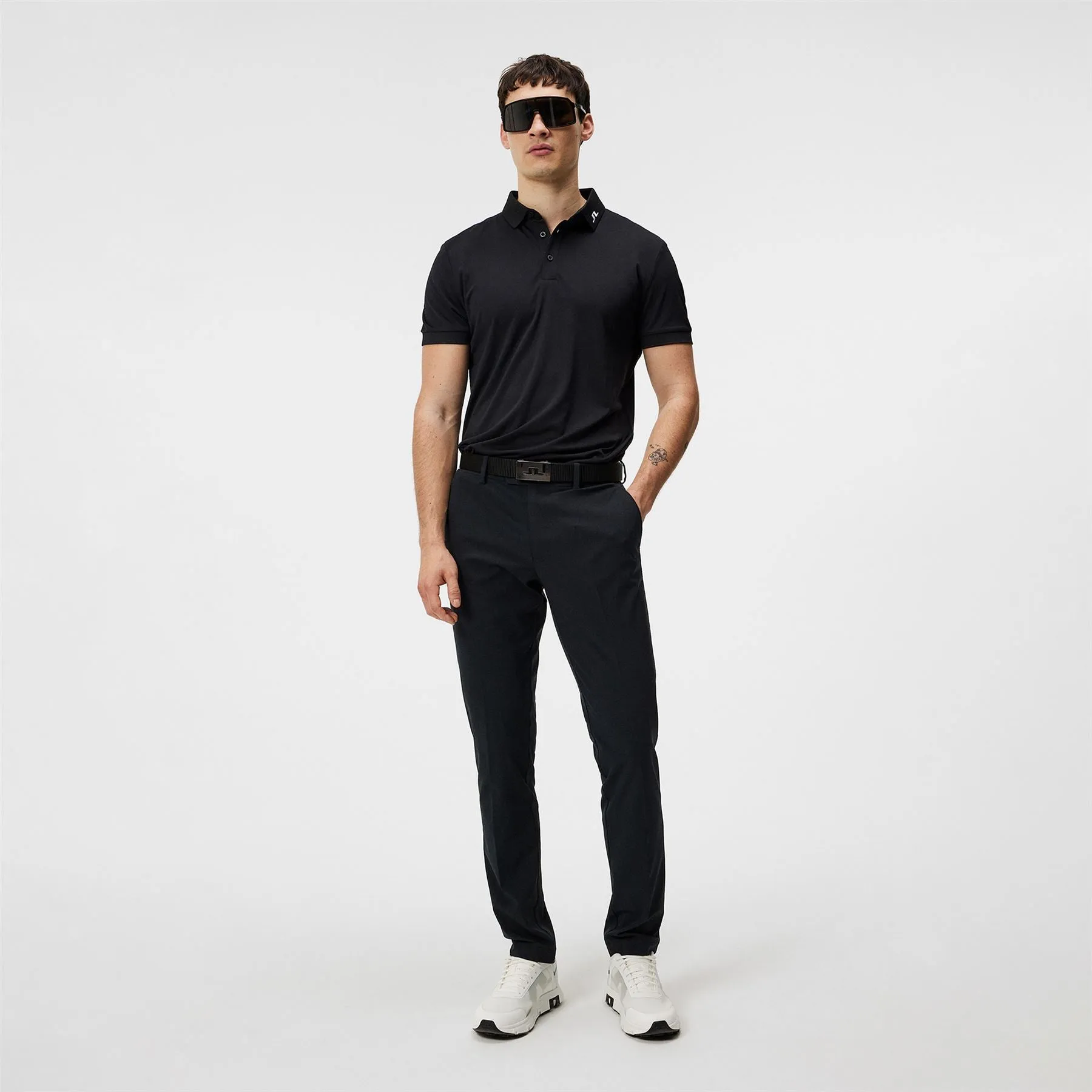 Jeff Regular Fit TX Jersey Tour Polo Black - SS24