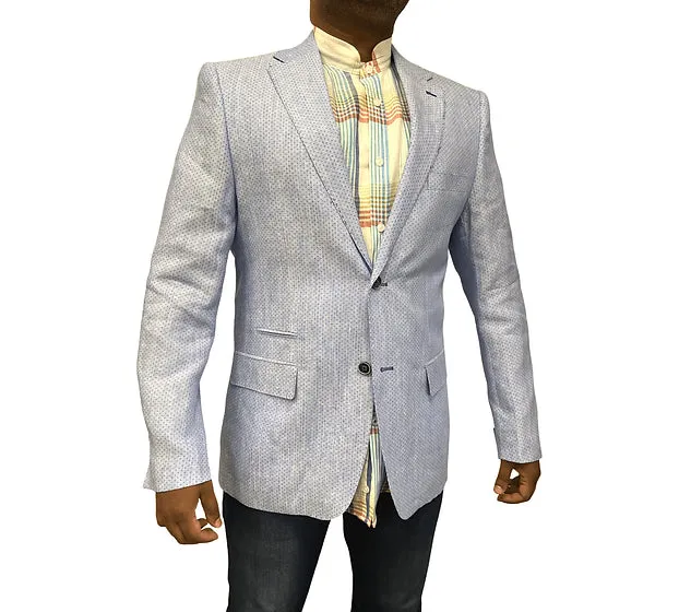 Light Blue Linen Blazer for Men