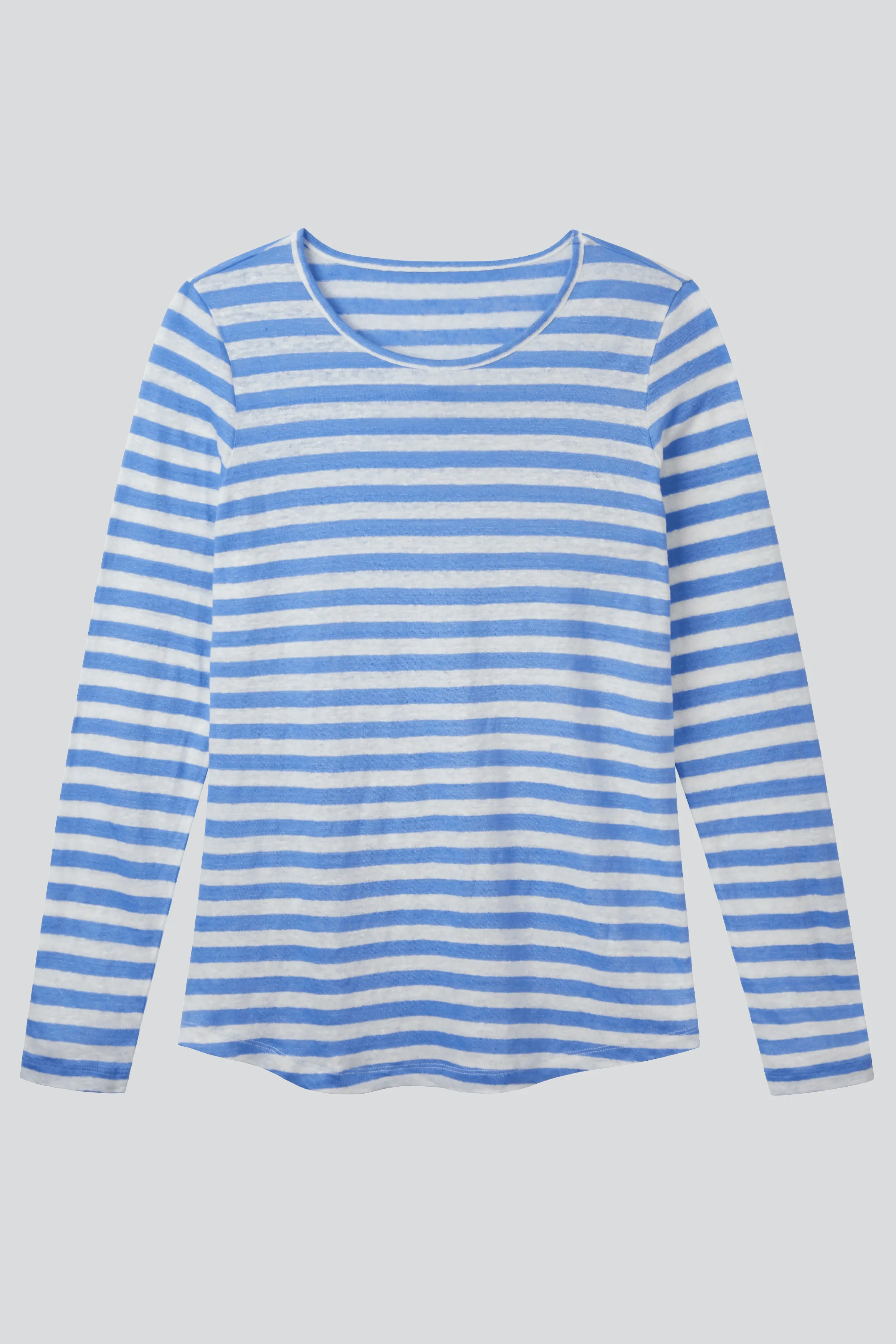 Long Sleeve Striped Linen T-shirt | Multiple Colours