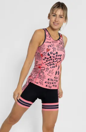 Love Bomb Women's Braless Triathlon Tank