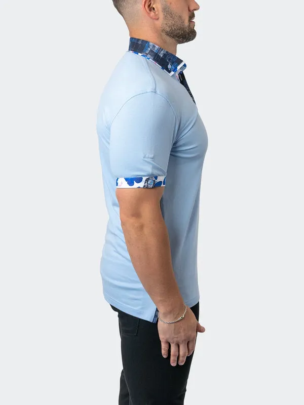 Maceoo Stretch Short-Sleeve Polos | Polo Mozart Solid 31 Blue