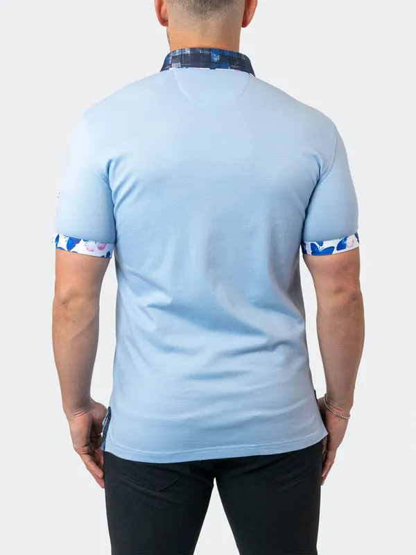 Maceoo Stretch Short-Sleeve Polos | Polo Mozart Solid 31 Blue