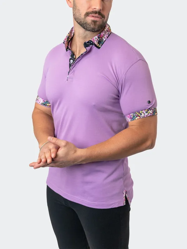 Maceoo Stretch Short-Sleeve Polos | Polo MozartSolid 22 Purple