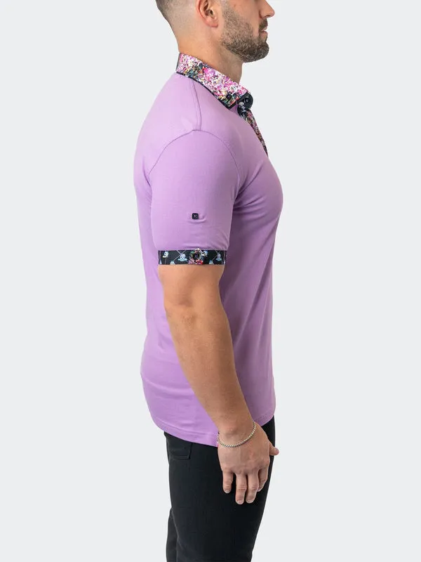 Maceoo Stretch Short-Sleeve Polos | Polo MozartSolid 22 Purple