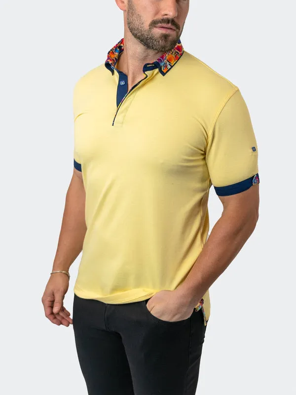 Maceoo Stretch Short-Sleeve Polos | Polo MozartSolid 33 Yellow