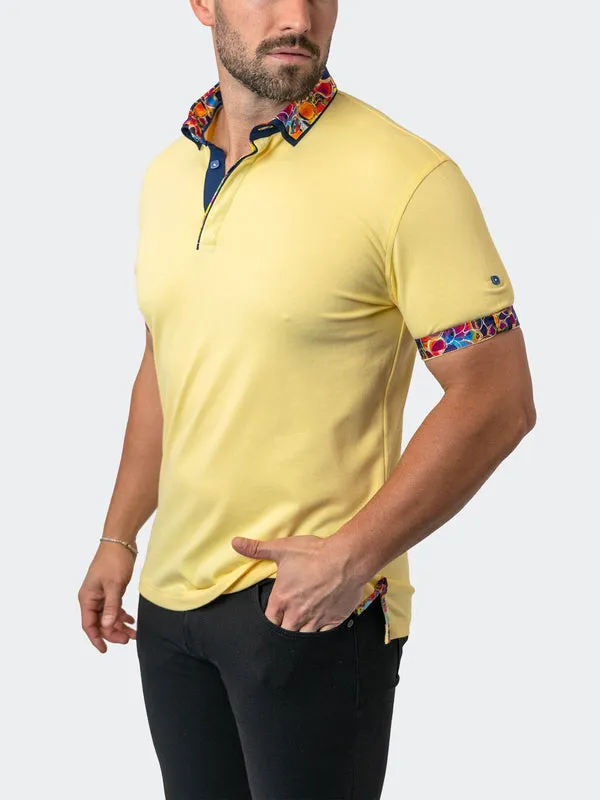 Maceoo Stretch Short-Sleeve Polos | Polo MozartSolid 33 Yellow