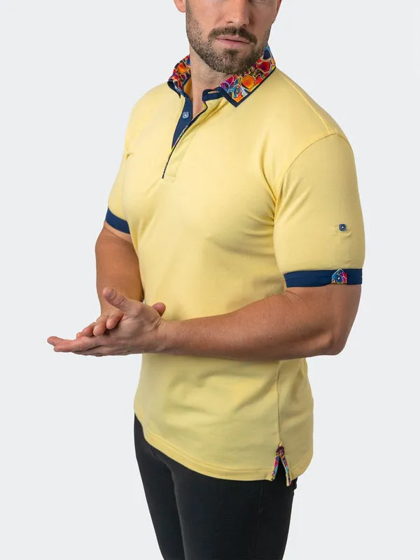 Maceoo Stretch Short-Sleeve Polos | Polo MozartSolid 33 Yellow