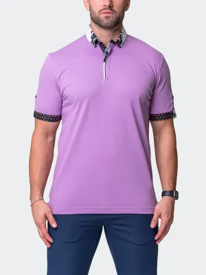 Maceoo Stretch Short-Sleeve Polos | Polo MozartSolidPeace Purple