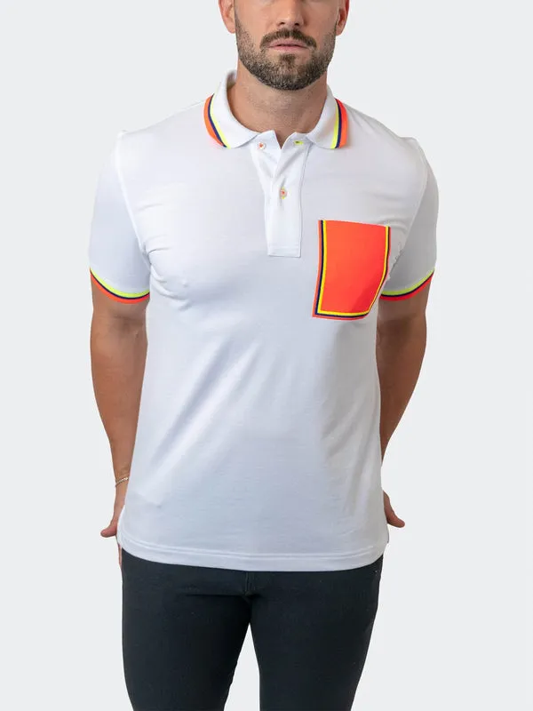 Maceoo Stretch Short-Sleeve Polos | Polo TipMilano White