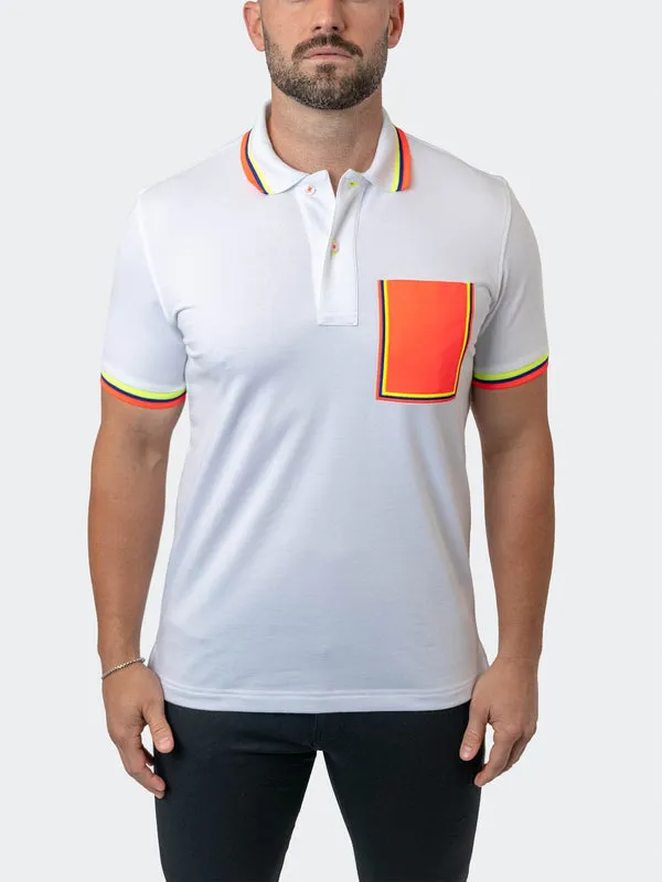 Maceoo Stretch Short-Sleeve Polos | Polo TipMilano White