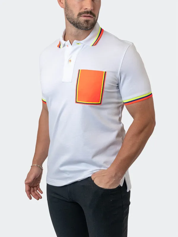 Maceoo Stretch Short-Sleeve Polos | Polo TipMilano White